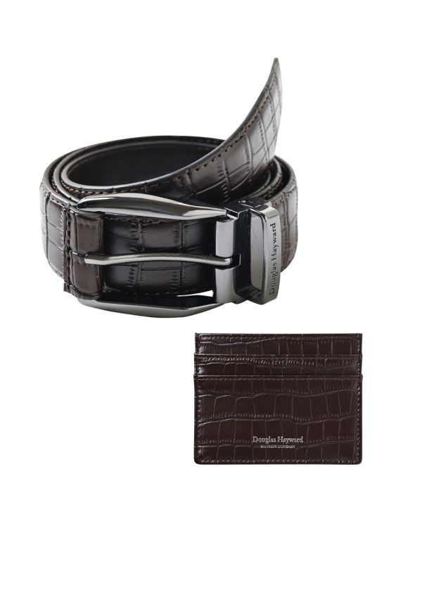 Leather Belt And Wallet Set