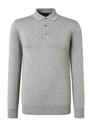 DH Cash Polo--Grey Melange Cash Polo