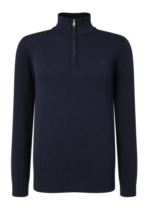 DH Cotton Q Zip--Dk Navy Cotton Q Zip