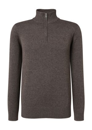 DH Cotton Q Zip--Mouse Melange Cotton Q Zip