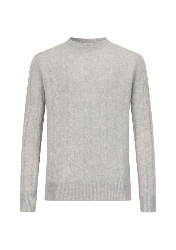 Cashmere Cable Crew Neck