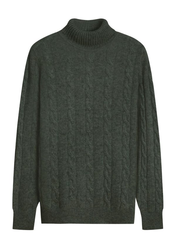Cashmere Cable Roll Neck