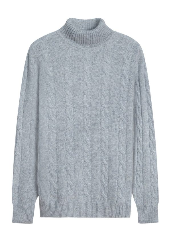 Cashmere Cable Roll Neck