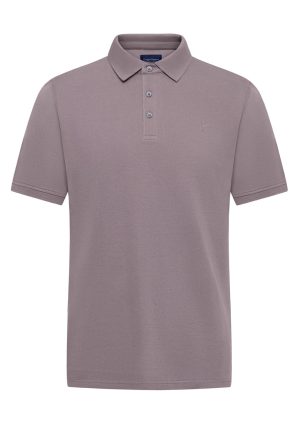 DH-Double Mercerised Polo-Mushroom-Front Double Mercerised Polo