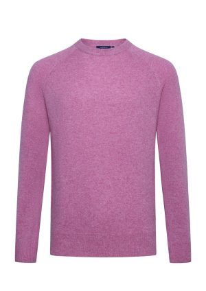 Douglas Hayward Raglan Crew-Raspberry-Front Raglan Crew