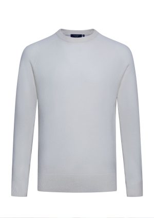 Douglas Hayward Raglan Crew-Soft Ivory-Front Raglan Crew